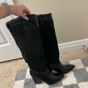 Shop Talulah knee high western boots